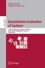 Image for Quantitative Evaluation of Systems : 11th International Conference, QEST 2014, Florence, Italy, September 8-10, 2014, Proceedings