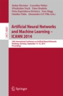 Image for Artificial Neural Networks and Machine Learning -- ICANN 2014: 24th International Conference on Artificial Neural Networks, Hamburg, Germany, September 15-19, 2014, Proceedings