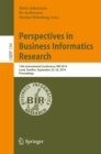 Image for Perspectives in Business Informatics Research: 13th International Conference, BIR 2014, Lund, Sweden, September 22-24, 2014, Proceedings