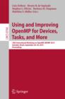 Image for Using and Improving OpenMP for Devices, Tasks, and More: 10th International Workshop on OpenMP, IWOMP 2014, Salvador, Brazil, September 28-30, 2014. Proceedings