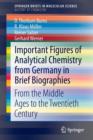 Image for Important Figures of Analytical Chemistry from Germany in Brief Biographies : From the Middle Ages to the Twentieth Century