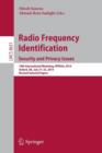 Image for Radio Frequency Identification: Security and Privacy Issues