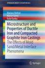 Image for Microstructure and properties of ductile iron and compacted graphite iron castings  : the effects of mold sand/metal interface phenomena