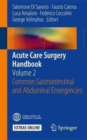 Image for Acute Care Surgery Handbook : Volume 2 Common Gastrointestinal and Abdominal Emergencies