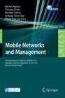 Image for Mobile Networks and Management : 6th International Conference, MONAMI 2014, Wurzburg, Germany, September 22-26, 2014, Revised Selected Papers