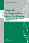 Image for Research in Computational Molecular Biology : 19th Annual International Conference, RECOMB 2015, Warsaw, Poland, April 12-15, 2015, Proceedings