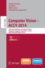 Image for Computer Vision -- ACCV 2014 : 12th Asian Conference on Computer Vision, Singapore, Singapore, November 1-5, 2014, Revised Selected Papers, Part II