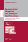 Image for Computational linguistics and intelligent text processing  : 16th International Conference, CICLing 2015, Cairo, Egypt, April 14-20, 2015, proceedingsPart II