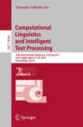 Image for Computational Linguistics and Intelligent Text Processing: 16th International Conference, CICLing 2015, Cairo, Egypt, April 14-20, 2015, Proceedings, Part II : 9042