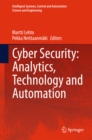 Image for Cyber Security: Analytics, Technology and Automation