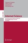 Image for Internet Science : Second International Conference, INSCI 2015, Brussels, Belgium, May 27-29, 2015, Proceedings
