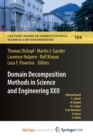 Image for Domain Decomposition Methods in Science and Engineering XXII