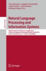 Image for Natural language processing and information systems  : 20th International Conference on Applications of Natural Language to Information Systems, NLDB 2015, Passau, Germany, June 17-19, 2015, proceedi