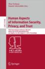 Image for Human Aspects of Information Security, Privacy, and Trust : Third International Conference, HAS 2015, Held as Part of HCI International 2015, Los Angeles, CA, USA, August 2-7, 2015. Proceedings