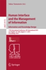 Image for Human interface and the management of information.: 17th International Conference, HCI International 2015, Los Angeles, CA, USA, August 2-7, 2015, proceedings (Information and knowledge design) : 9172