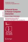Image for Universal Access in Human-Computer Interaction. Access to Today&#39;s Technologies
