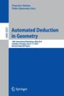 Image for Automated deduction in geometry  : 10th International Workshop, ADG 2014, Coimbra, Portugal, July 9-11, 2014, revised selected papers