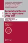 Image for Computational Science and Its Applications -- ICCSA 2015