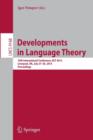 Image for Developments in Language Theory : 19th International Conference, DLT 2015, Liverpool, UK, July 27-30, 2015, Proceedings.