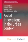 Image for Social Innovations in the Urban Context