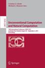 Image for Unconventional Computation and Natural Computation : 14th International Conference, UCNC 2015, Auckland, New Zealand, August 30 -- September 3, 2015, Proceedings