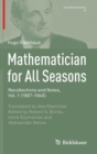 Image for Mathematician for all seasons  : recollections and notesVol. 1,: 1887-1945