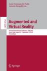 Image for Augmented and Virtual Reality : Second International Conference, AVR 2015, Lecce, Italy, August 31 - September 3, 2015, Proceedings