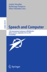 Image for Speech and computer: 17th International Conference, SPECOM 2015, Athens, Greece, September 20-24, 2015, Proceedings