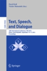 Image for Text, Speech, and Dialogue: 18th International Conference, TSD 2015, Pilsen,Czech Republic, September 14-17, 2015, Proceedings : 9302.