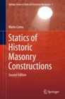Image for Statics of historic masonry constructions