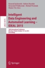 Image for Intelligent Data Engineering and Automated Learning – IDEAL 2015