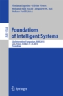 Image for Foundations of intelligent systems: 22nd international symposium, ISMIS 2015, Lyon, France, October 21-23, 2015, proceedings : 9384.