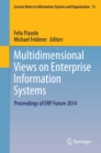 Image for Multidimensional views on enterprise information systems: proceedings of ERP Future 2014