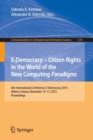 Image for E-Democracy: Citizen Rights in the World of the New Computing Paradigms