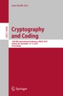 Image for Cryptography and Coding: 15th IMA International Conference, IMACC 2015, Oxford, UK, December 15-17, 2015. Proceedings