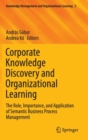 Image for Corporate Knowledge Discovery and Organizational Learning