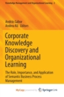 Image for Corporate Knowledge Discovery and Organizational Learning