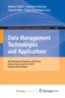 Image for Data Management Technologies and Applications