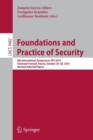 Image for Foundations and Practice of Security : 8th International Symposium, FPS 2015, Clermont-Ferrand, France, October 26-28, 2015, Revised Selected Papers
