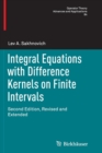 Image for Integral Equations with Difference Kernels on Finite Intervals
