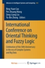 Image for International Conference on Oriental Thinking and Fuzzy Logic