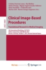 Image for Clinical Image-Based Procedures. Translational Research in Medical Imaging