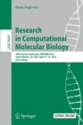 Image for Research in Computational Molecular Biology : 20th Annual Conference, RECOMB 2016, Santa Monica, CA, USA, April 17-21, 2016, Proceedings