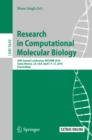 Image for Research in computational molecular biology: 20th Annual Conference, RECOMB 2016, Santa Monica, CA, USA, April 17-21, 2016, Proceedings