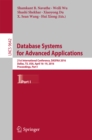 Image for Database systems for advanced applications.: 21st International Conference, DASFAA 2016, Dallas, TX, USA, April 16-19, 2016, Proceedings : 9642