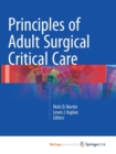 Image for Principles of Adult Surgical Critical Care