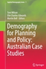 Image for Demography for Planning and Policy: Australian Case Studies
