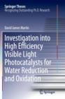 Image for Investigation into High Efficiency Visible Light Photocatalysts for Water Reduction and Oxidation