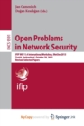 Image for Open Problems in Network Security