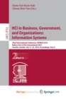 Image for HCI in Business, Government, and Organizations: Information Systems : Third International Conference, HCIBGO 2016, Held as Part of HCI International 2016, Toronto, Canada, July 17-22, 2016, Proceeding